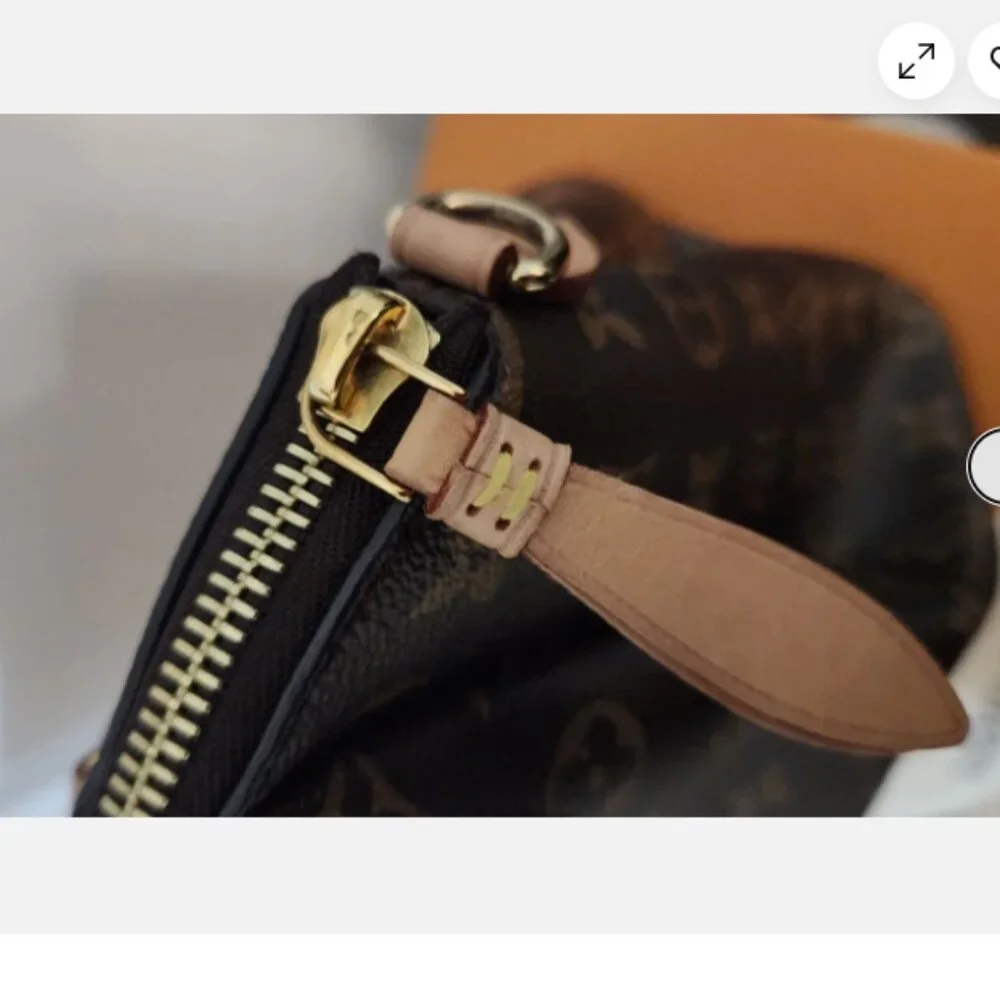 Louis Vuitton Rivoli NV PM Monogram Purse Bag With Tan Accents Authentic - Picture 7 of 16